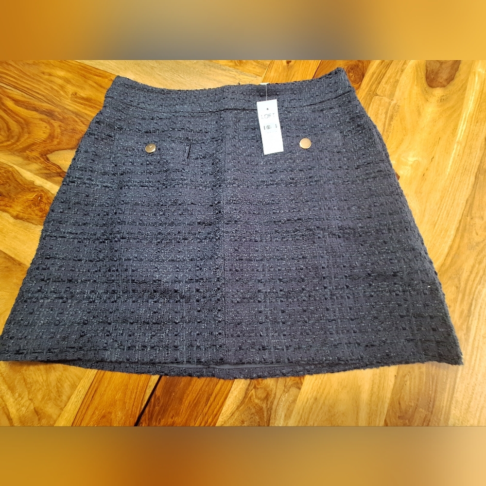 LOFT Blue A-Line Mini Skirt for Work